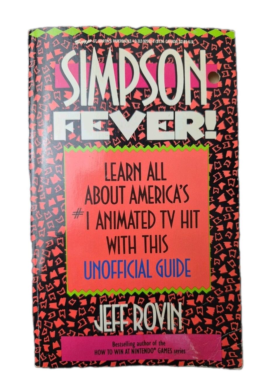 Original 1990 The Simpsons FEVER! Unofficial Guide America's #1 Animated TV Hit